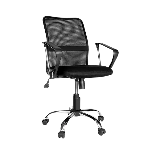 Silla Ejecutiva Verona Xtec| Respaldo de Malla | Altura Ajustable | Base Cromada | Negra