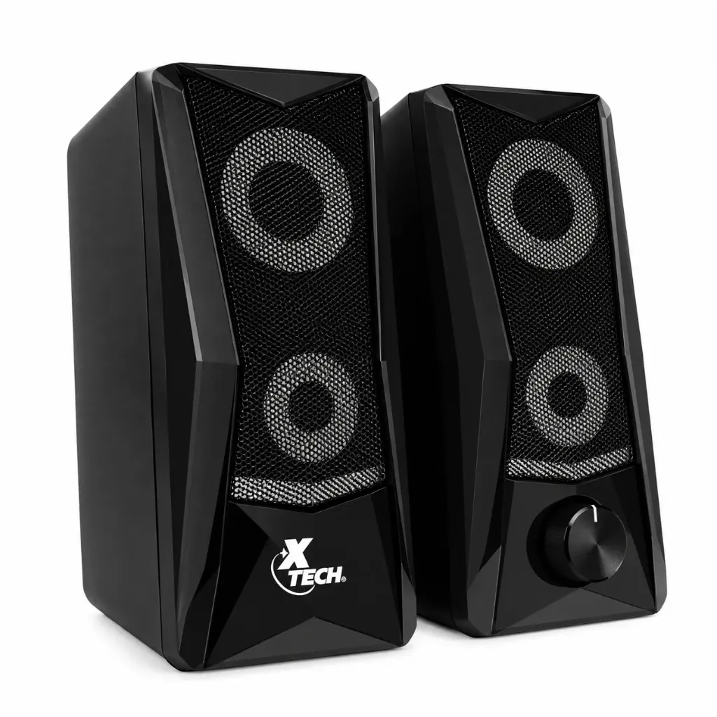 Bocinas Estéreo Multimedia 2.0 | 4W RMS | USB + 3.5mm | Luces LED
