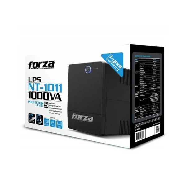 UPS Forza NT-1011D | 1000VA / 500W | 6 Tomas | Regulador de Voltaje
