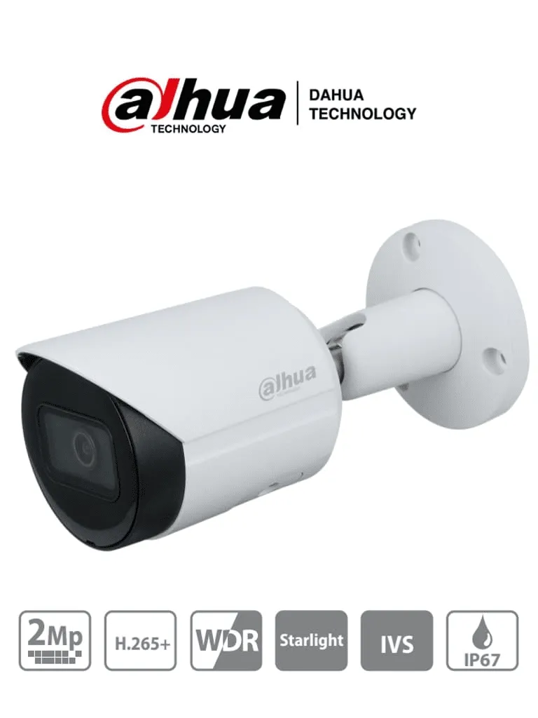 Cámara Bullet IP Dahua| 4MP | Lente 2.8mm | Ranura MicroSD | IP67