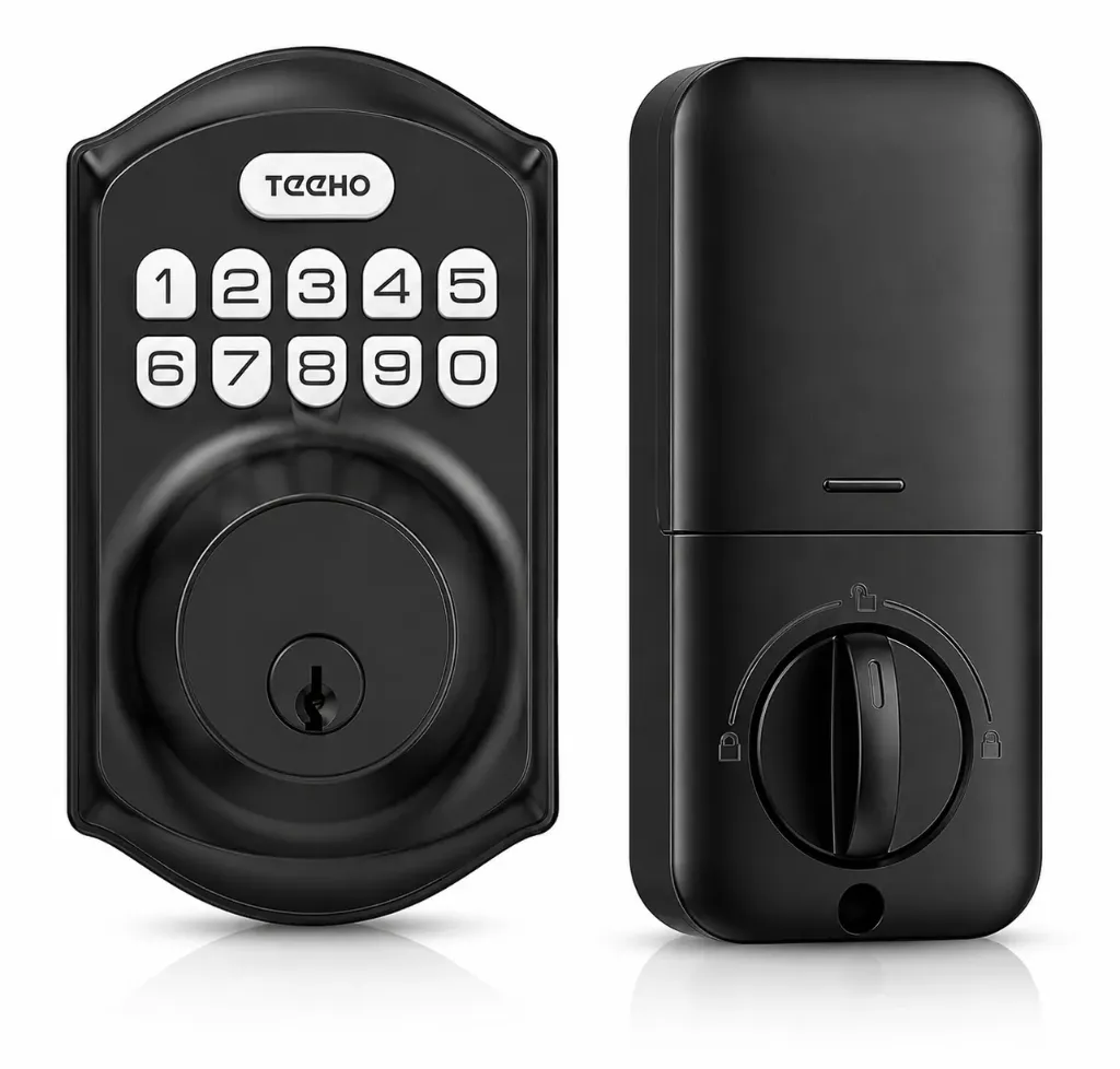 Cerradura Digital Keypad Deadbolt TE001 | Teclado Numérico | Acceso sin Llave | Fácil Instalación