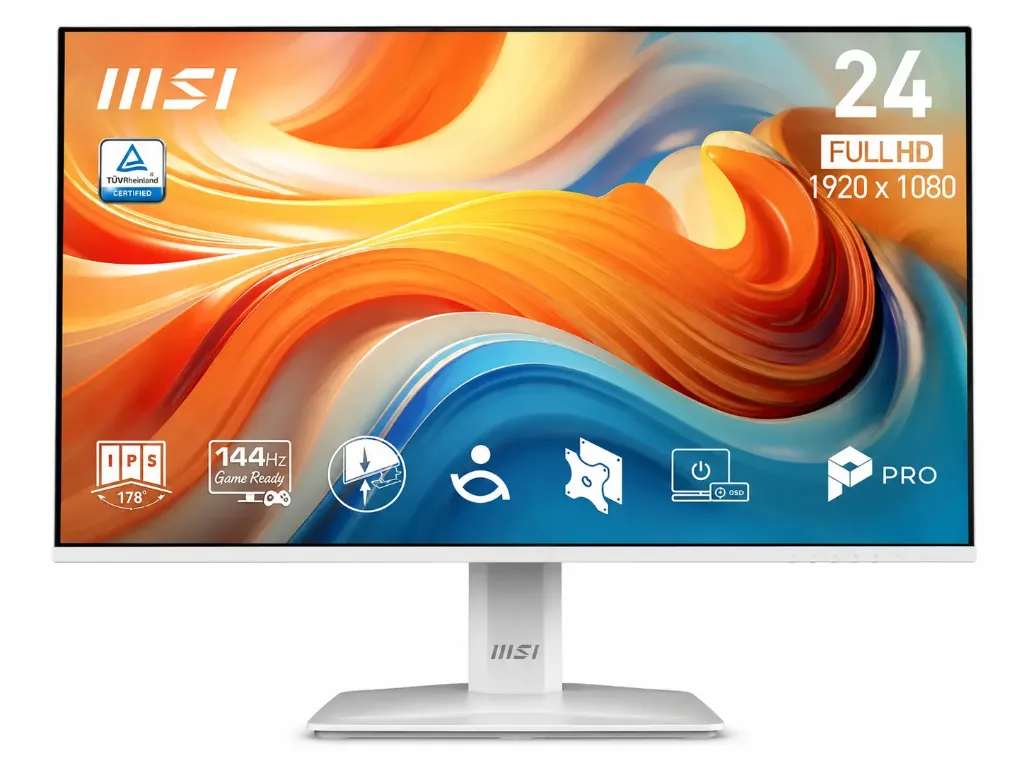 Monitor MSI PRO MP243W E14 24" | Full HD | IPS | 144Hz | Adaptive-Sync | HDR Ready | Blanco