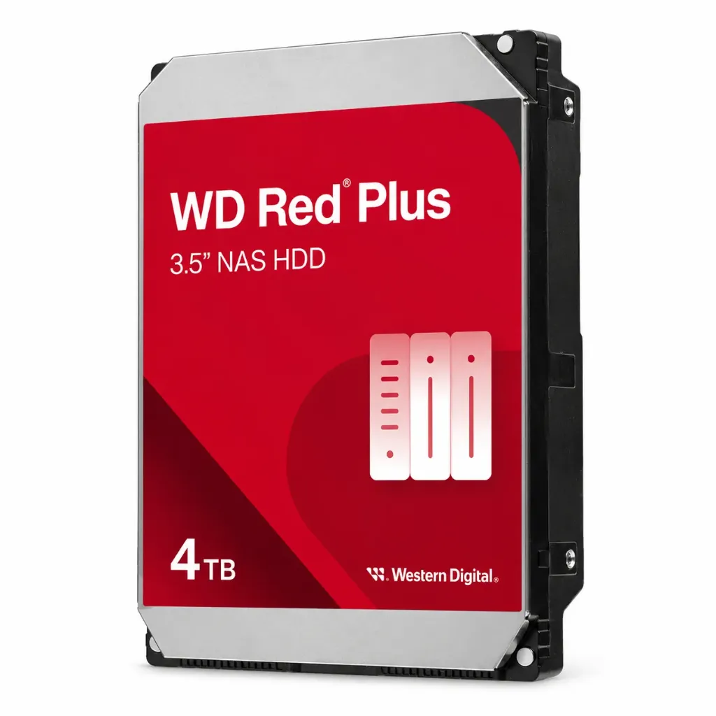 Disco Duro Western Digital WD Red Plus 4TB | NAS | 5400 RPM | SATA 6Gb/s | CMR | 128MB | 3.5"