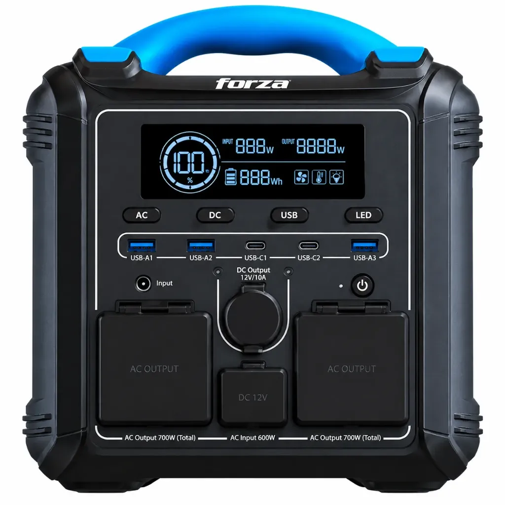 Generador Eléctrico Portátil Forza TITAN FPP-T700 | 700W | 551.25Wh | Carga Solar