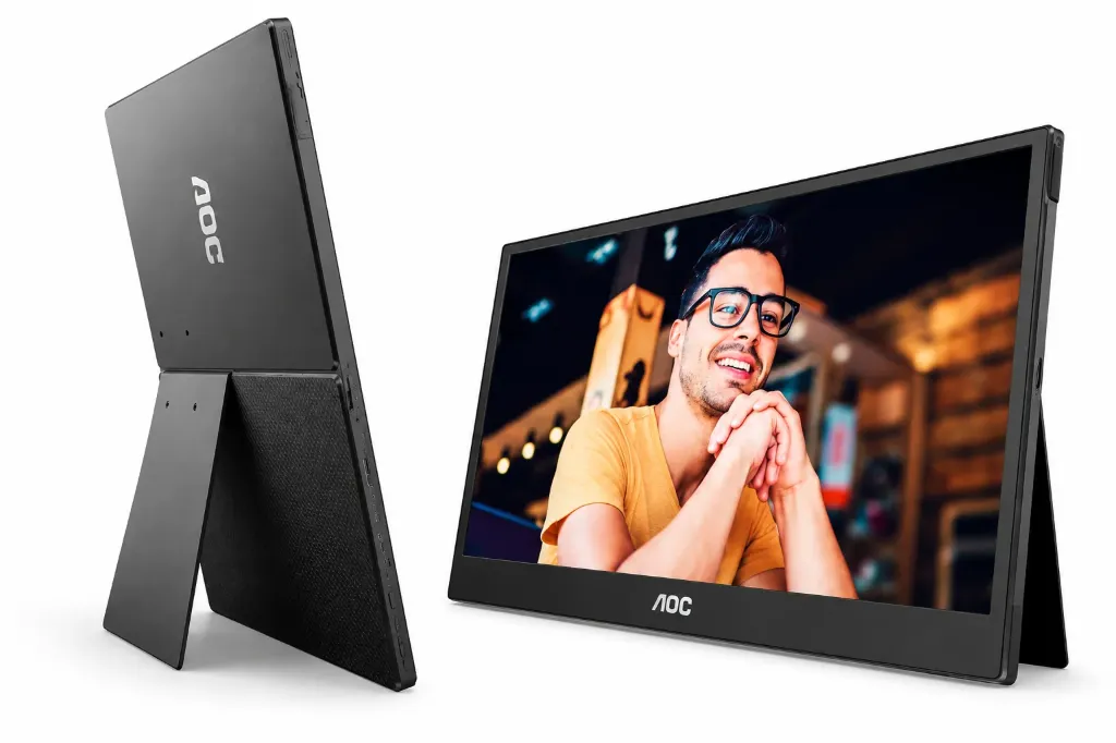 Monitor Portátil AOC 16T20 15.6" | Full HD IPS | USB-C + Mini HDMI | Altavoces Integrados