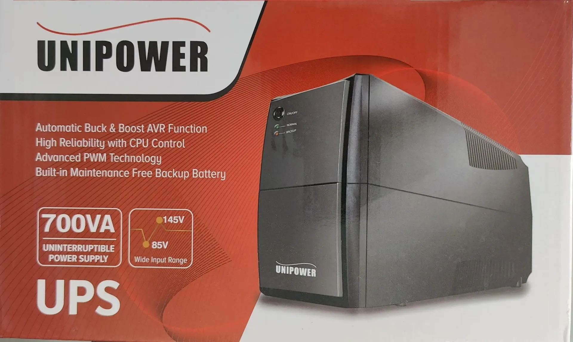 UPS UNIPOWER 700VA/360W 110VAC (BU700)