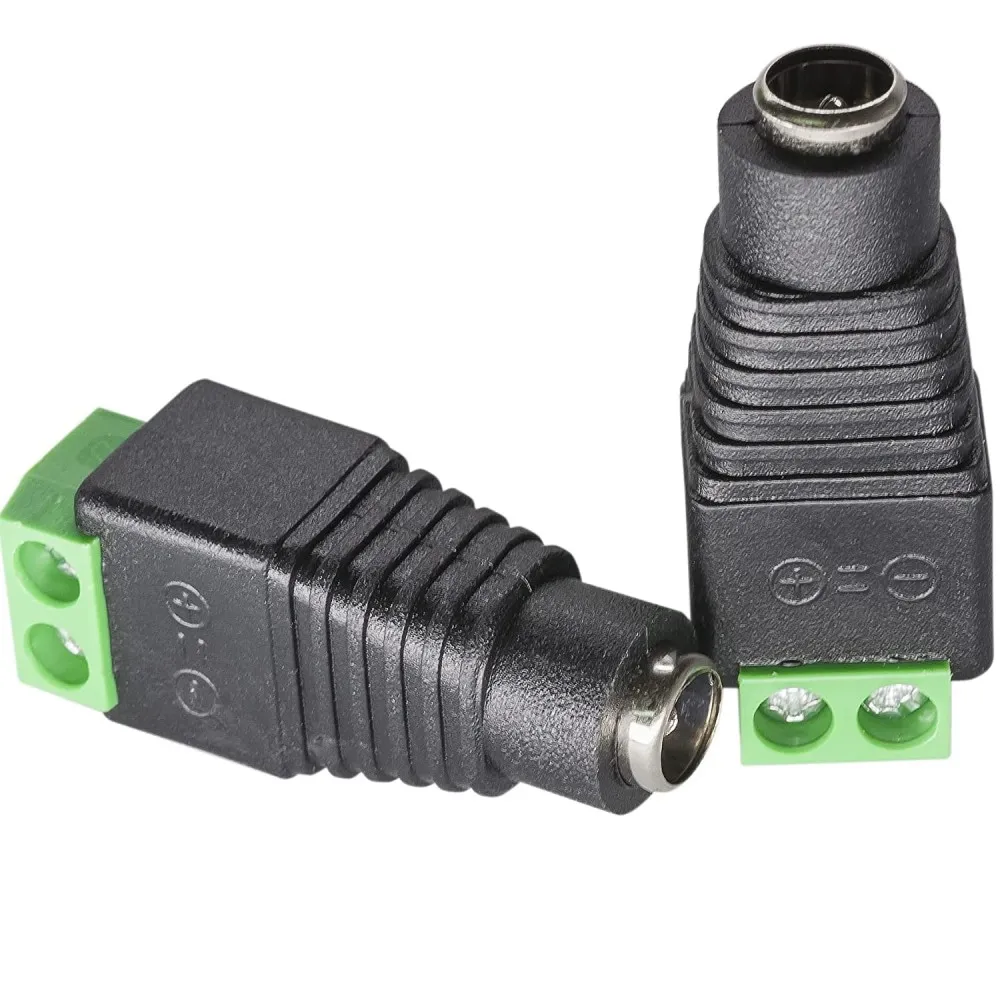 [1004526] CONECTOR DC HEMBRA DE CORRIENTE PARA CAMARA VEGRO CON VERDE
