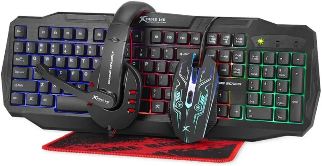 Combo Gamer 4 en 1 Xtrike Me CM-406 | Teclado, Mouse, Audífonos y Mouse Pad | RGB