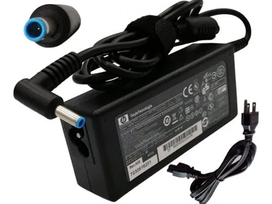 [373981] CARGADOR FUENTE PARA LAPTOP HP, PLUG FINO AZUL, 19V 3.34A 65W