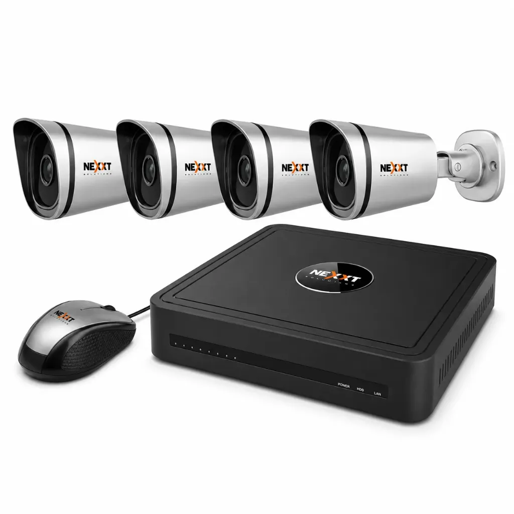Kit de Cámaras de Seguridad Nexxt MM104NXT24 | NVR 8 Canales | 4 Cámaras 720P | PoE
