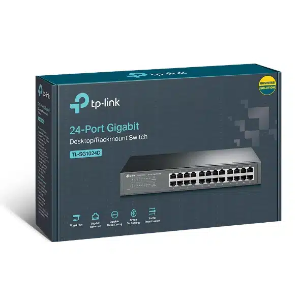 Switch TP-Link TL-SG1024D | 24 Puertos Gigabit | Desktop/Rack | Plug & Play
