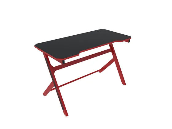 Escritorio Gaming Xtech XTF-CD187 | 120 × 60 cm | Marco Metálico Rojo | Superficie Negra