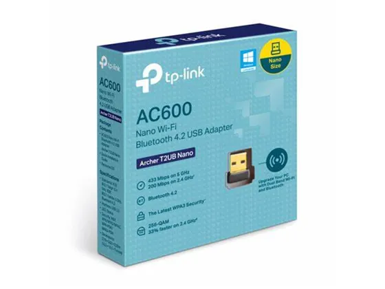 Adaptador de Red USB Wi-Fi TP-Link Archer T2U Nano AC600 | Doble Banda | USB | Compacto