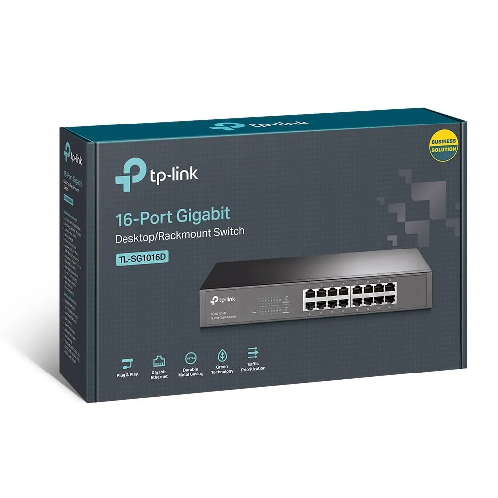 [TL-SG1016D] SWITCH DE 16 PUERTOS GIGABIT PARA ESCRITORIO / MONTAJE EN RACK