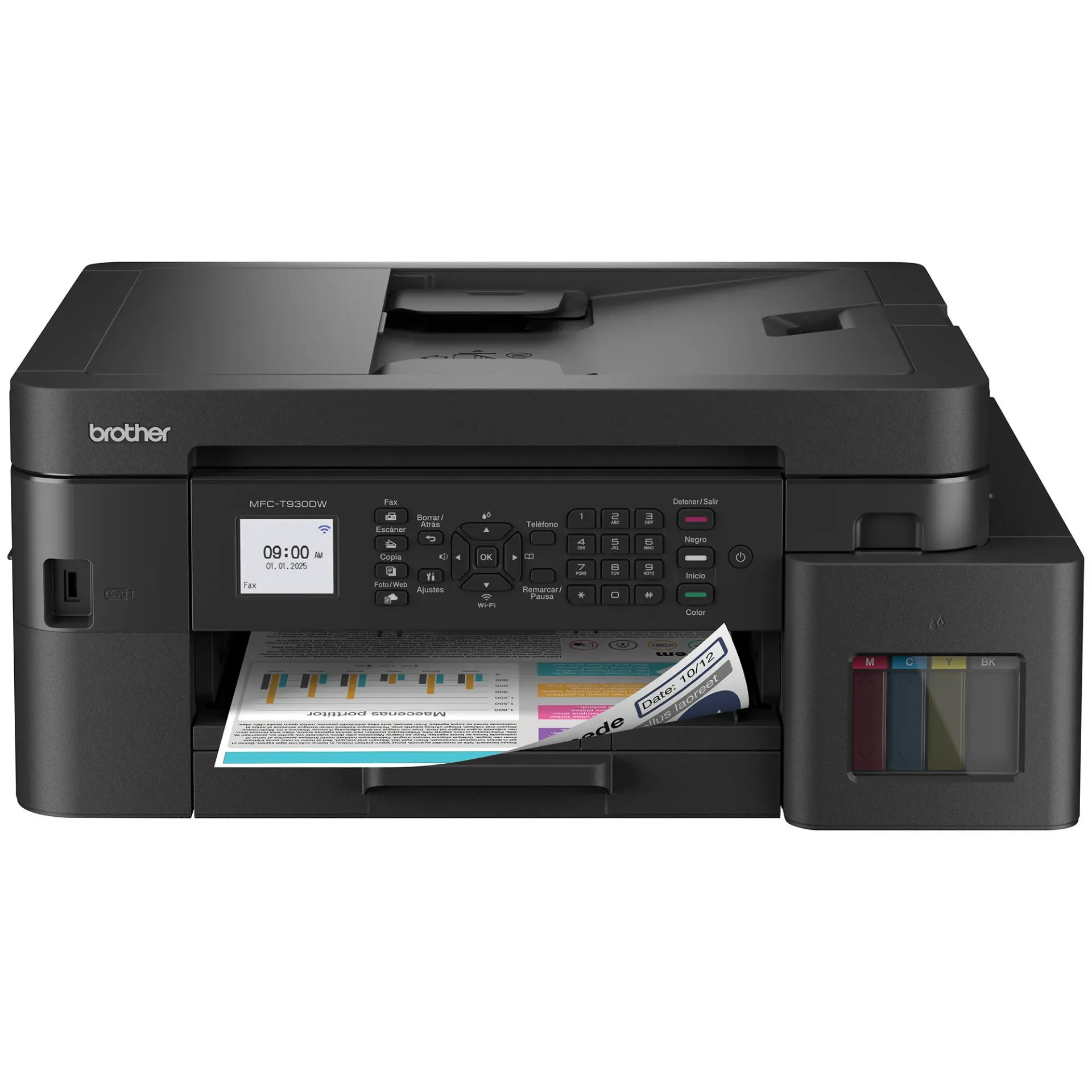 [MFCT930DW] Impresora Multifuncional Brother MFC-T930DW | Wi-Fi | Dúplex | ADF | Fax | Sistema de Tanque de Tinta