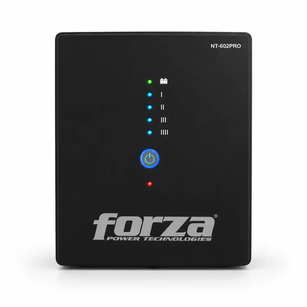 UPS Forza NT-1201PRO 1200VA / 600W | 8 Tomas | Regulador AVR | Protección LAN RJ45