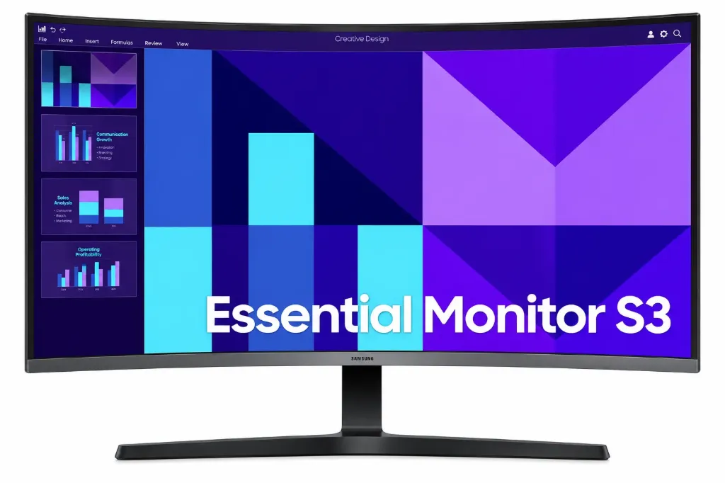 Monitor Samsung S3 S39GD 32" Curvo | Full HD | 100Hz | 1800R | HDMI | Altavoces Integrados