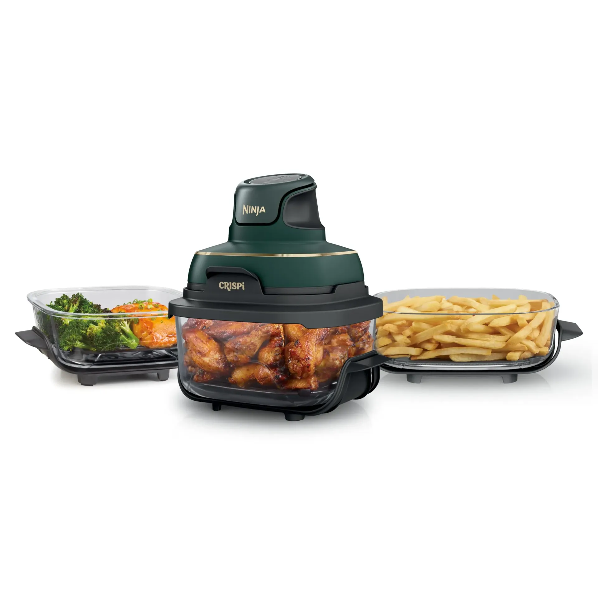 Freidora de Aire Ninja Crispi 5 en 1 de Vidrio | 4 QT + 2.5 QT | Air Fryer Portátil FN101BF