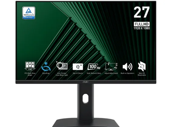 Monitor MSI PRO MP275PG E1 | 27" | Full HD | 144Hz | IPS | Soporte Ergonómico | Altavoces Integrados