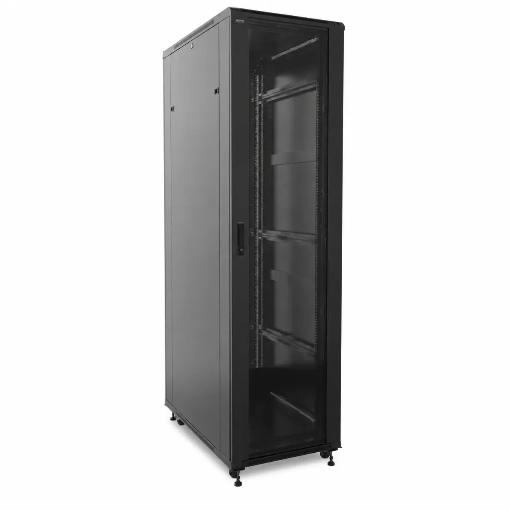 Gabinete para Servidores 42U TA8842S | Rack de Piso 19" | 800 × 800 mm | Puertas de Malla | 4 Ventiladores | 3 Bandejas