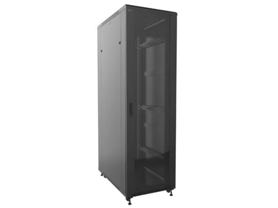 Gabinete para Servidores 42U TA8842S | Rack de Piso 19" | 800 × 800 mm | Puertas de Malla | 4 Ventiladores | 3 Bandejas