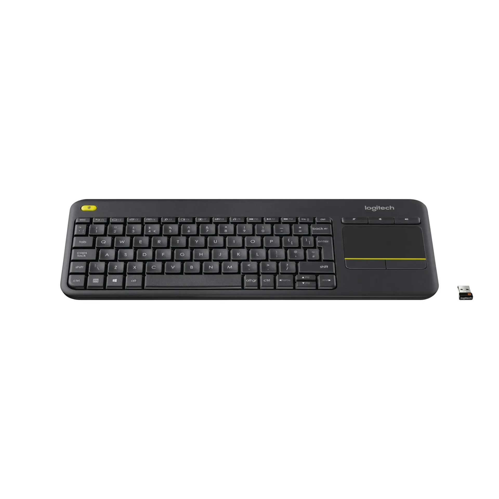 Teclado Inalambrico Logitech K400 Plus con Touchpad USB Español Negro