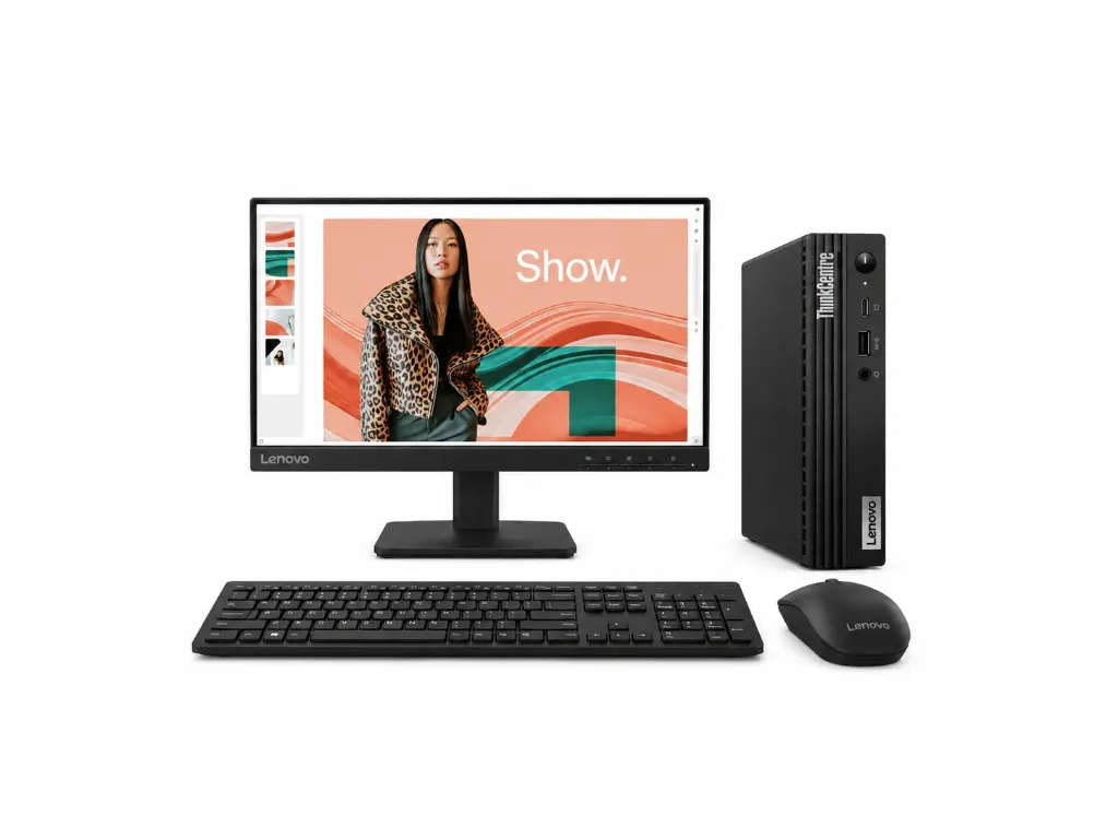 Computadora Lenovo ThinkCentre Tiny M70q Gen 5 + Monitor Lenovo L24-4e 23.8" FHD IPS 100Hz